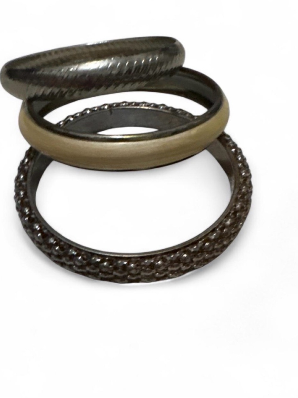 Vintage Gold and Brown Three-Piece Bracelet Set - Picture 2 of 3